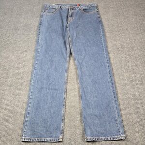 Stetson 1312 Jeans Mens 42x36 Blue Straight Leg Denim Workwear Riveted‎ 40x34